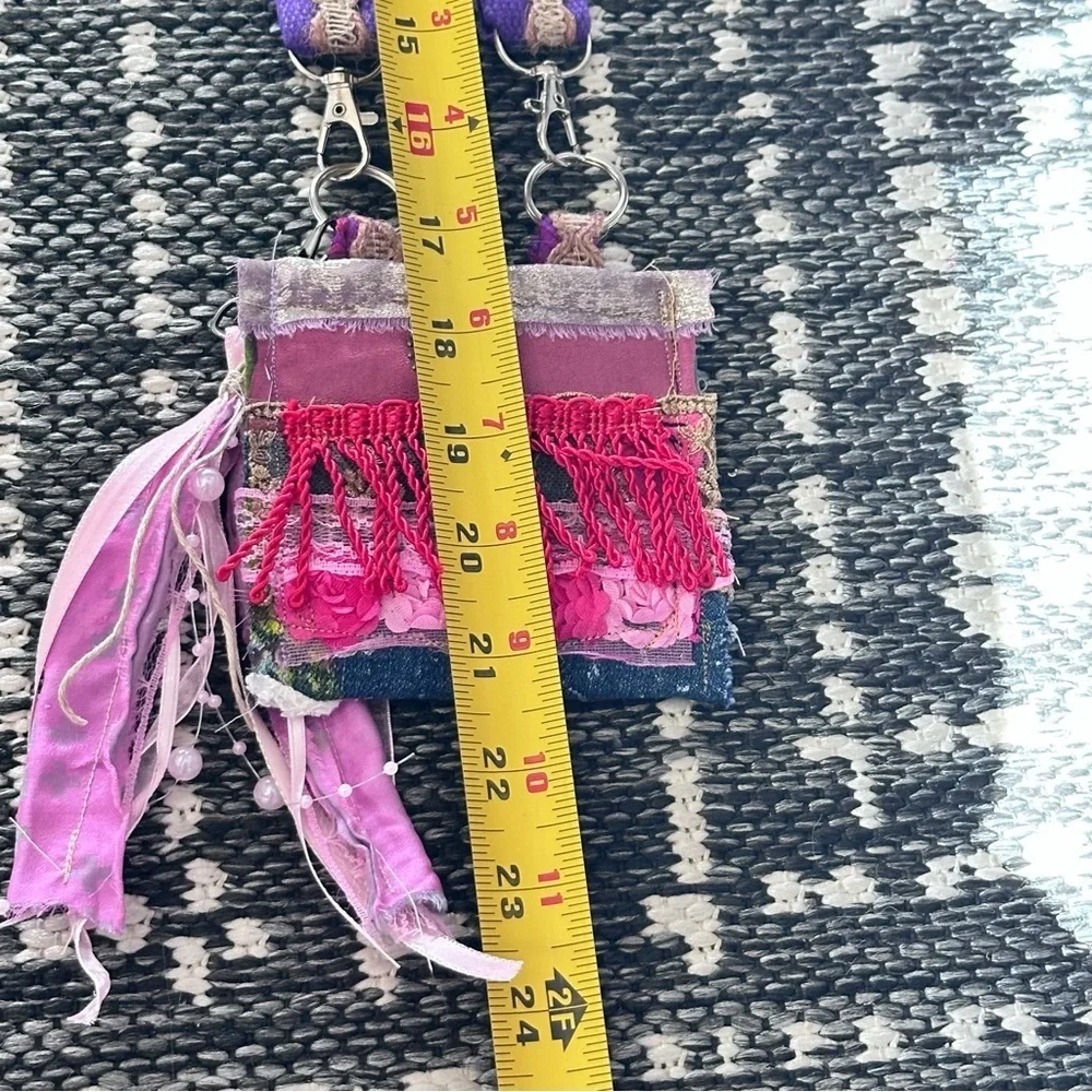 RUBYRUDI Necklace Purse, Hand Crafted, Amulet Wallet Pouch Artisan OOAK Signed